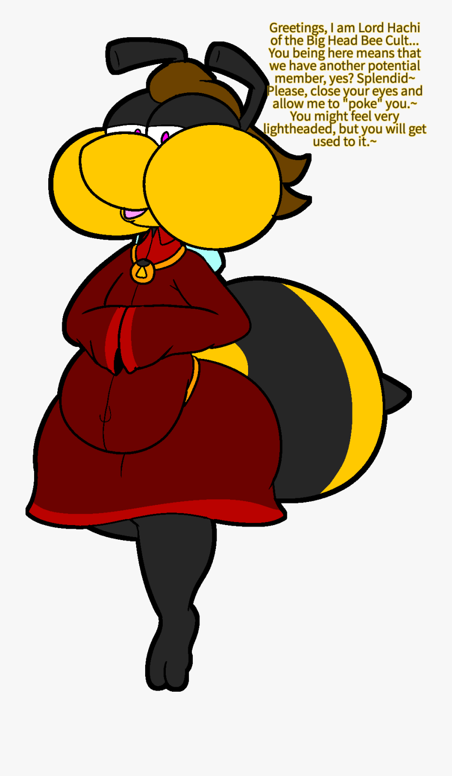 Lord Hachi Of The Bee Cult - Cartoon, Transparent Clipart