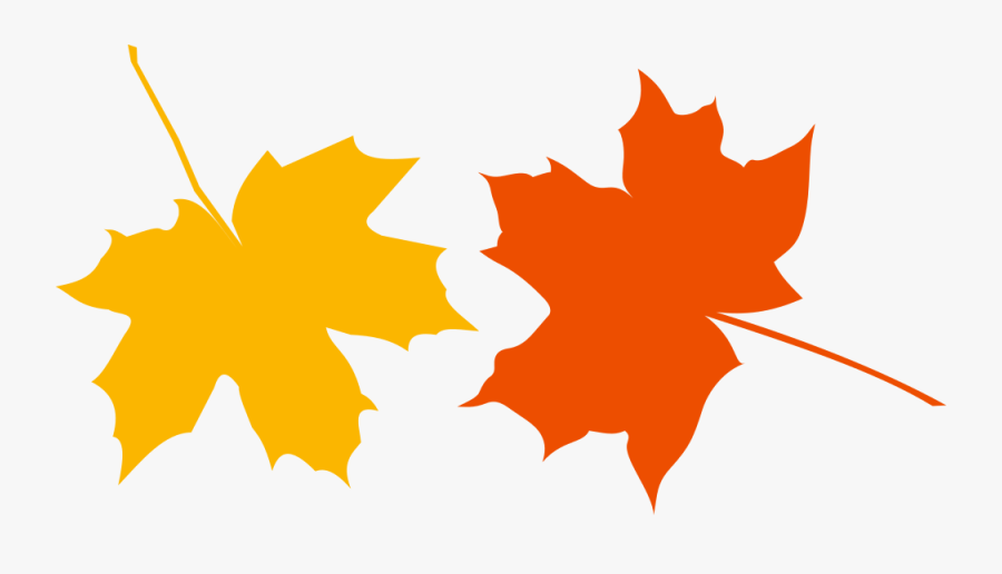 Autumn Ladies And Gentlemen - Falling Maple Leaves Vector, Transparent Clipart