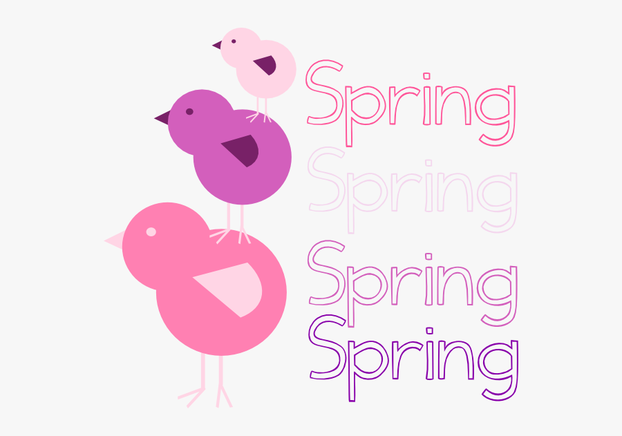 Spring And Birds Multi Colors Svg Clip Arts - Clip Art, Transparent Clipart