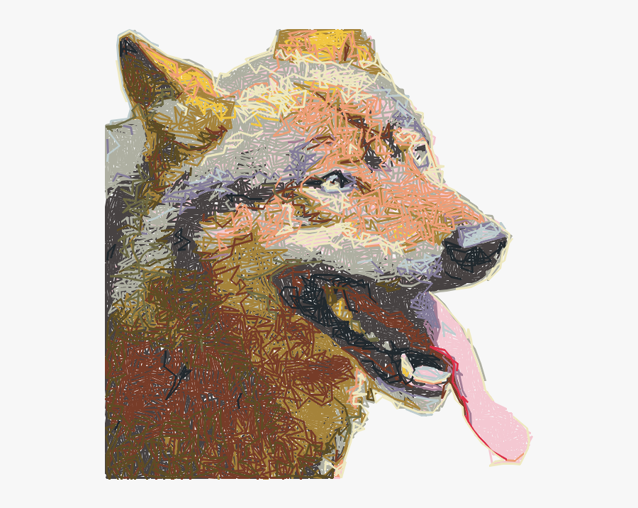 Doggy - Wolf With Tongue Out, Transparent Clipart