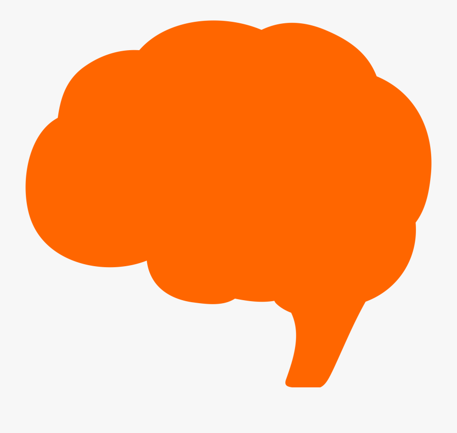 Brains Clipart Orange - Brain Orange, Transparent Clipart
