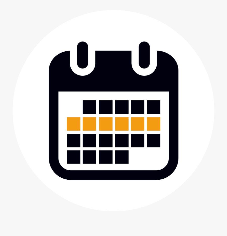 Days Off Tracker - Calendar Black Icon Png, Transparent Clipart