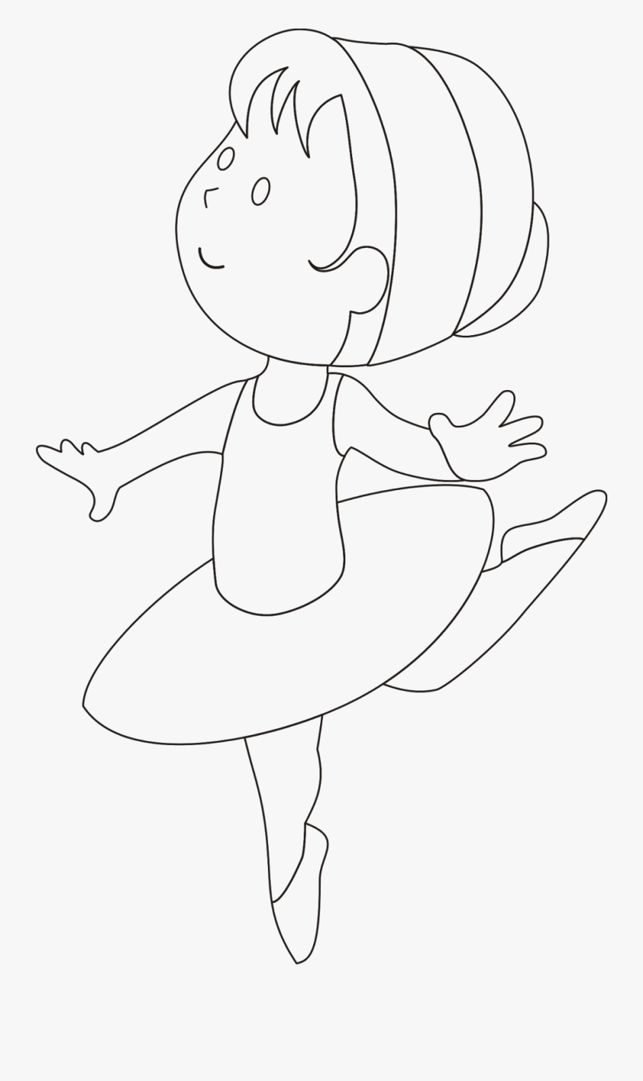 Pretty Ballerinas Clip Art - Line Art, Transparent Clipart