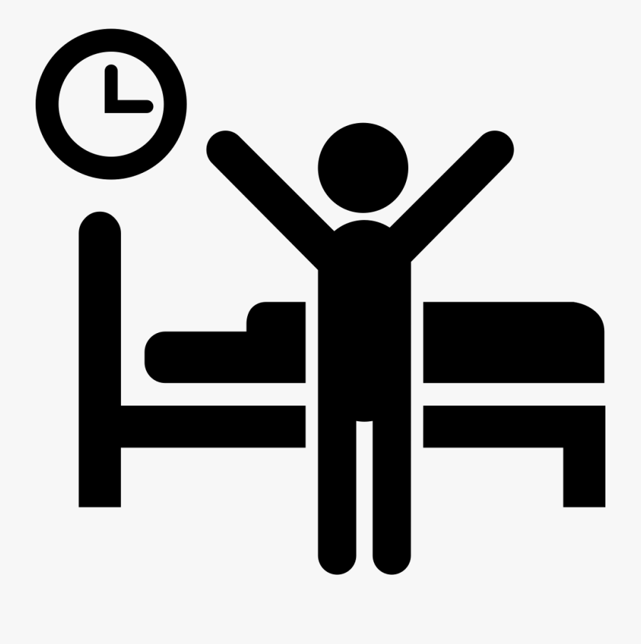 Man Stretching Arms After Waking Up - Symbol Of Wake Up, Transparent Clipart