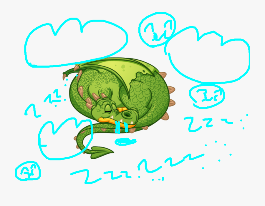 Cartoon Dragon Laying Down, Transparent Clipart