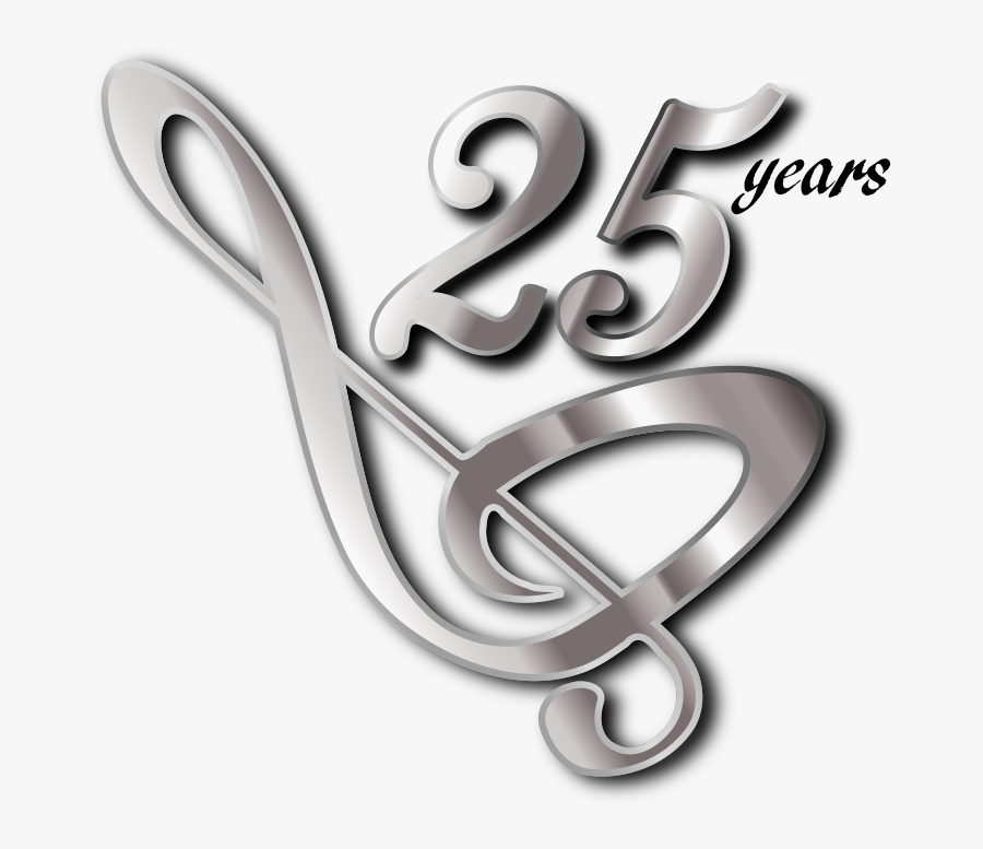 Heart,text,body Jewelry - 25 Years Silver Jubilee Logo, Transparent Clipart