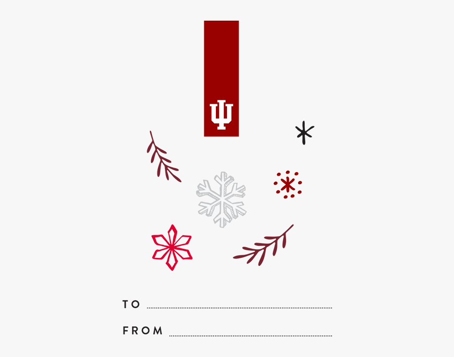 A Gift Tag With An Iu Inspired Design - Indiana University, Transparent Clipart