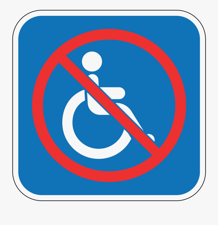 No Handicap X Shop Altrua Com - No Handicap Sign, Transparent Clipart