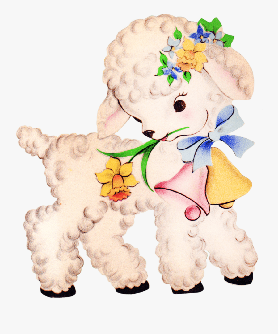 Transparent Lamb Clipart Png - Vintage Baby Lamb Clipart, Transparent Clipart