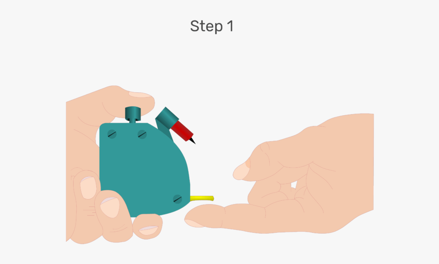 Animation Of The Index Finger Being Lanced And The - Blood, Transparent Clipart