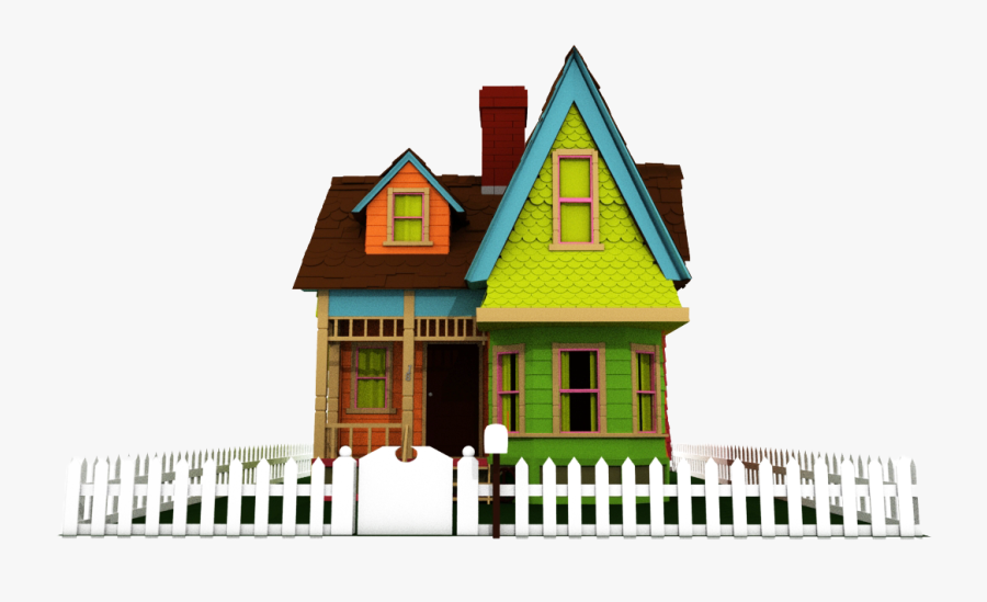 Carl And Ellie Fredricksen"s Home From The Disney Pixar - Disney Up House Clipart, Transparent Clipart