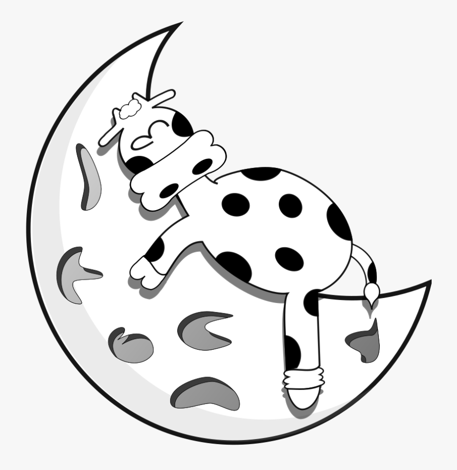 Vaca En La Luna Svg Clip Arts - Cow On The Moon, Transparent Clipart