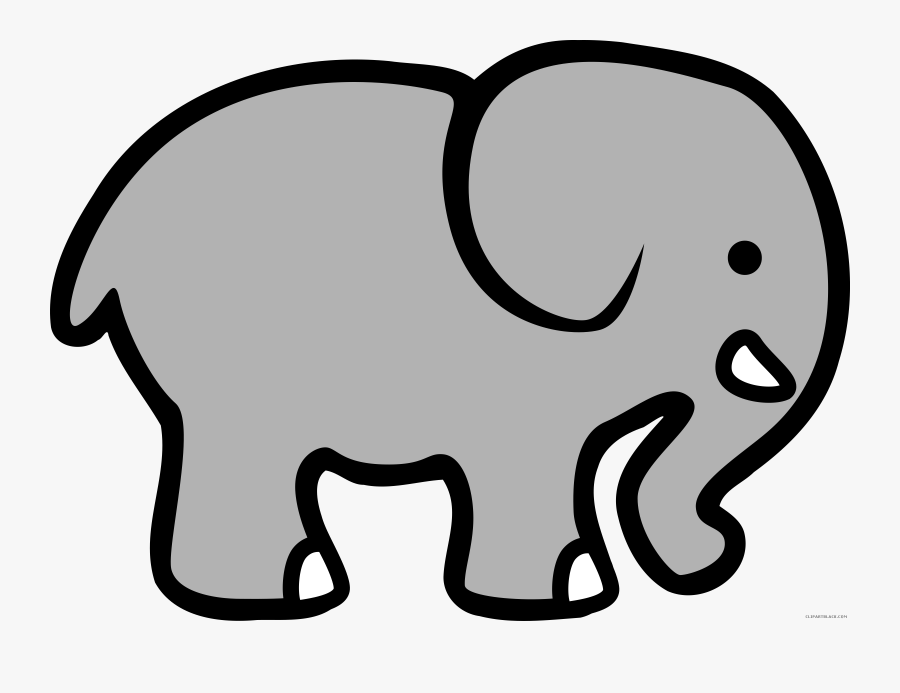 Transparent Indian Elephant Png - Cartoon Elephant Side View, Transparent Clipart