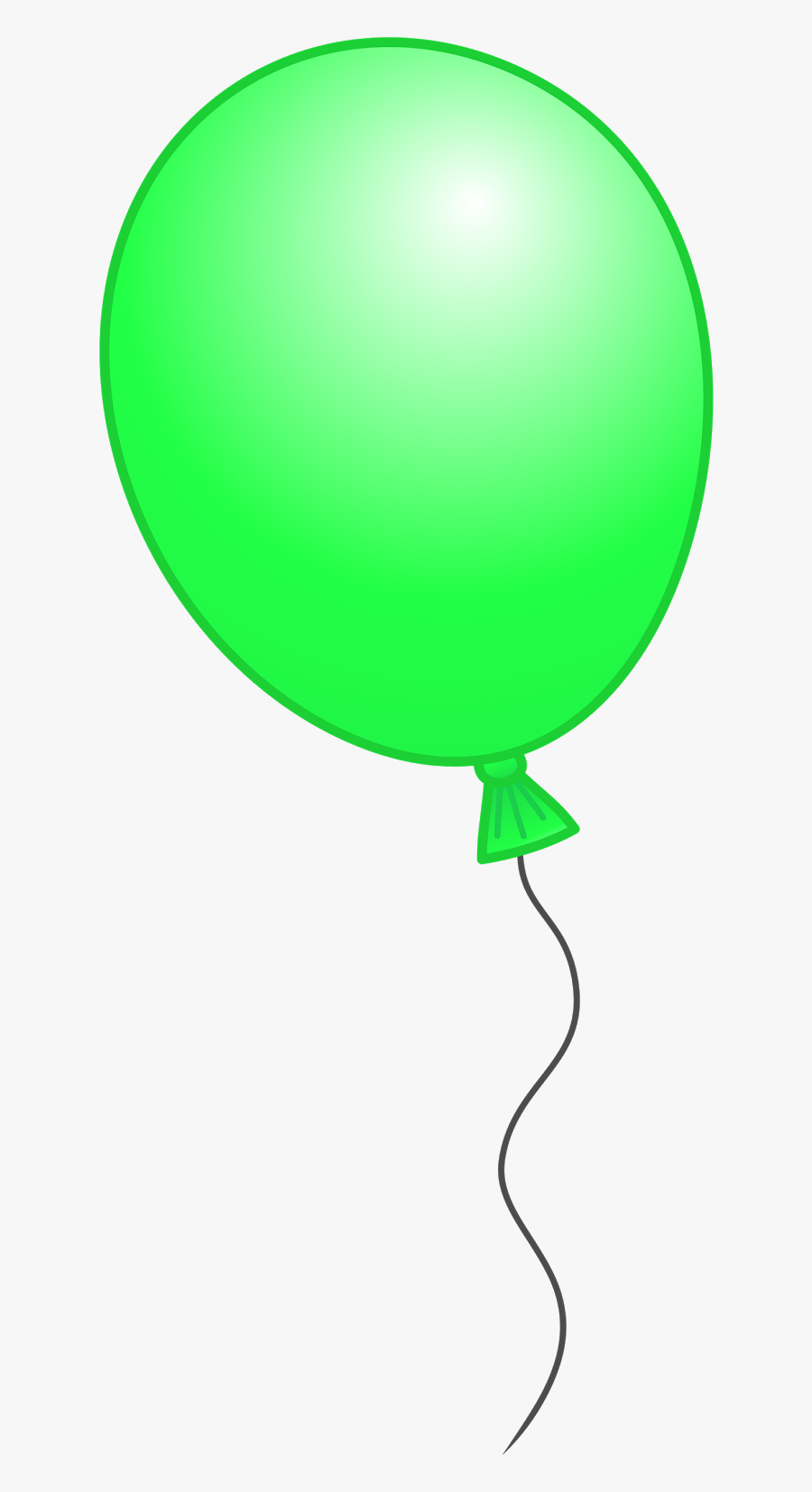 Transparent Balloon Clipart - Green Balloon Black Background, Transparent Clipart