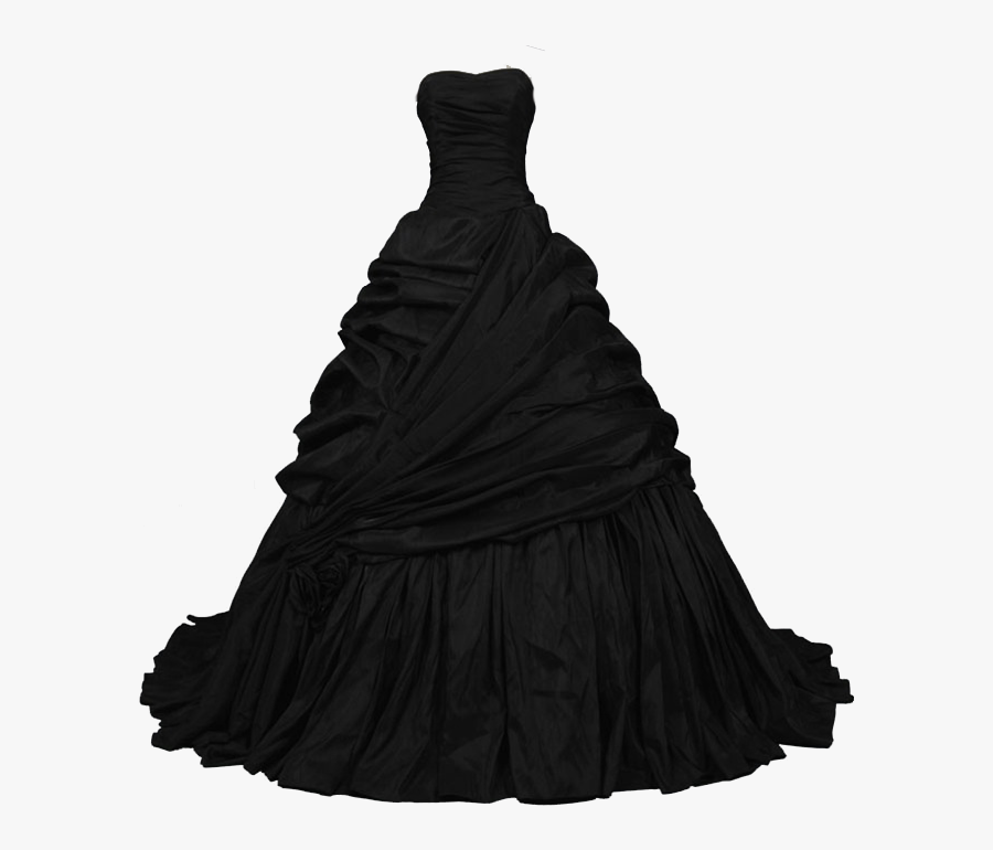 Dress Png Transparent Images - Black Strapless Wedding Dress, Transparent Clipart