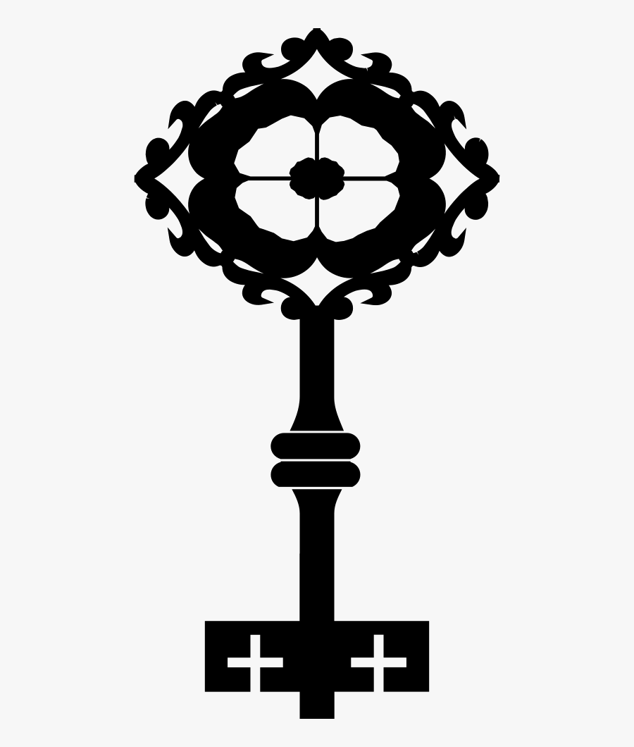 Old Key Design Like A Flower In A Rhombus - Chave Antiga Png, Transparent Clipart