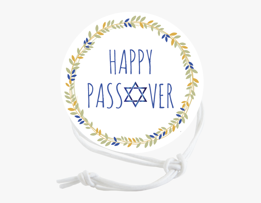 Happy Passover Leaf Border Napkin Knot - Circle, Transparent Clipart