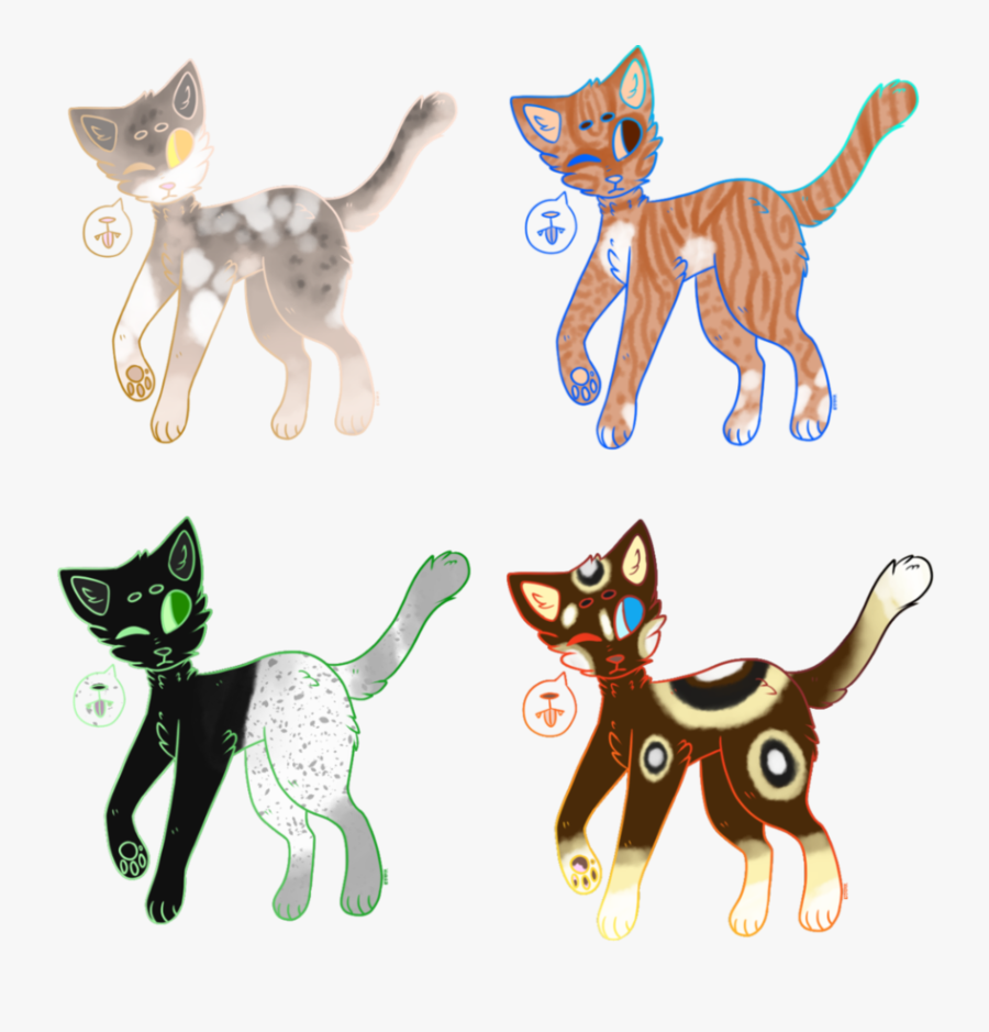 Clip Art 20 Cats - Cartoon, Transparent Clipart