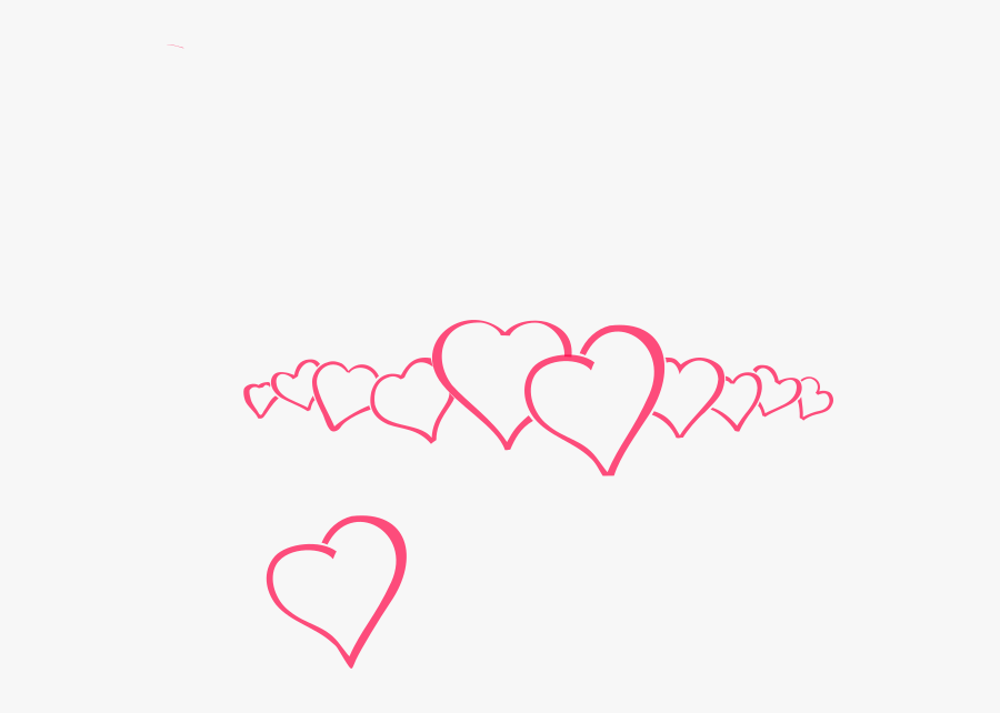 Wedding Banner Clip Art , Png Download - Valentines Day Hearts In A Row, Transparent Clipart