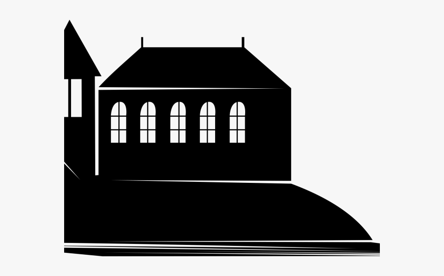 Church Silhouette Cliparts - Church Silhouette Transparent Background, Transparent Clipart