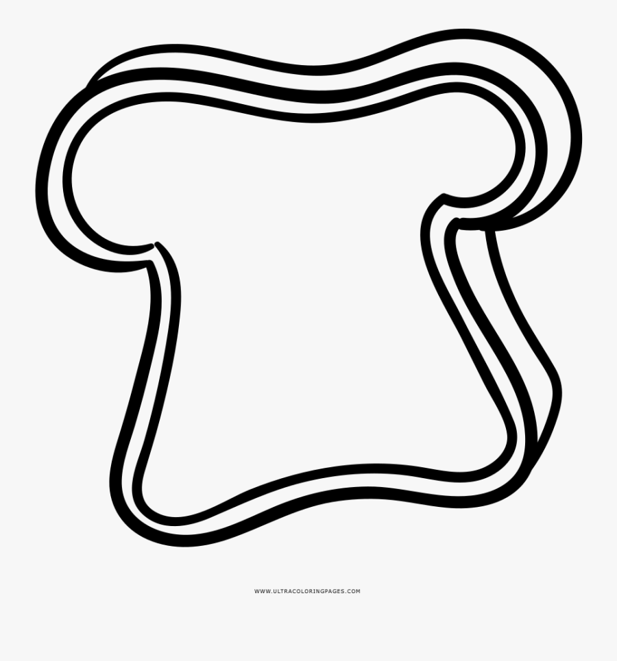 Sliced Bread Coloring Page - Line Art, Transparent Clipart