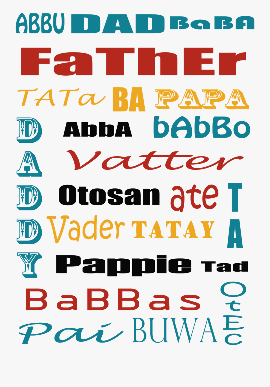 Clip Art Dad In Different Languages - Total Equine, Transparent Clipart