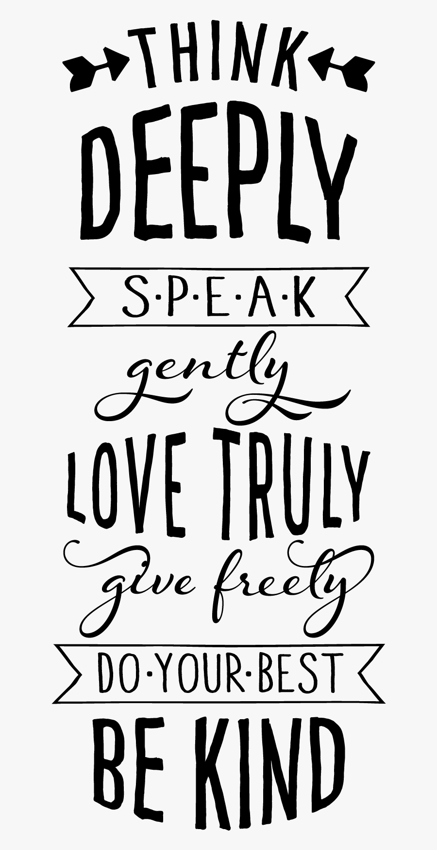 Think Deeply Speak Gently, Transparent Clipart