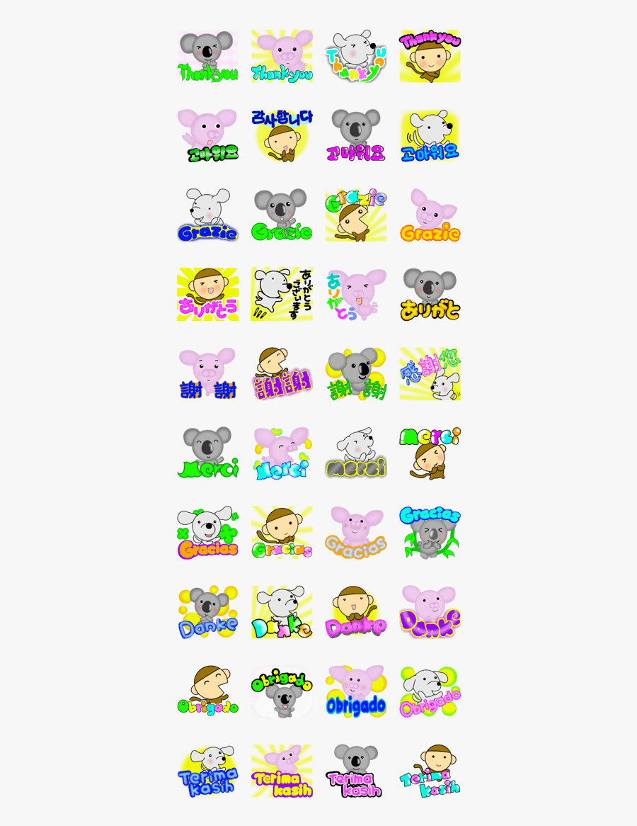Thank You In Various Foreign Languages, Transparent Clipart