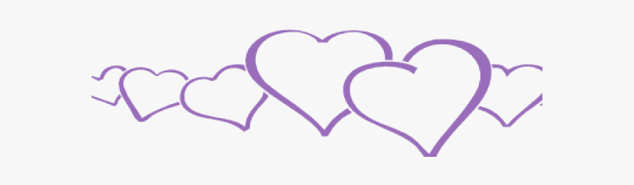 Wedding Clipart Purple - Hearts In A Line Png, Transparent Clipart