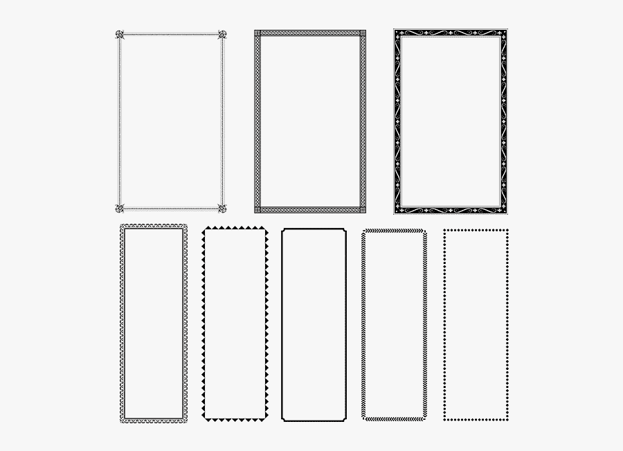 80 Elegant Borders And Graphics Designed To Fit Both - Monochrome, Transparent Clipart