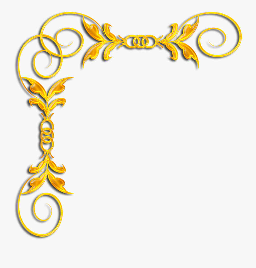 Yellow,text,clip Art,font - Royal Border Design Png, Transparent Clipart