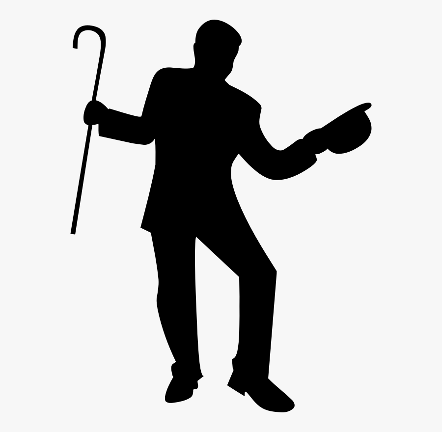 Standing,human Behavior,silhouette - Dancing Silhouette Cane, Transparent Clipart