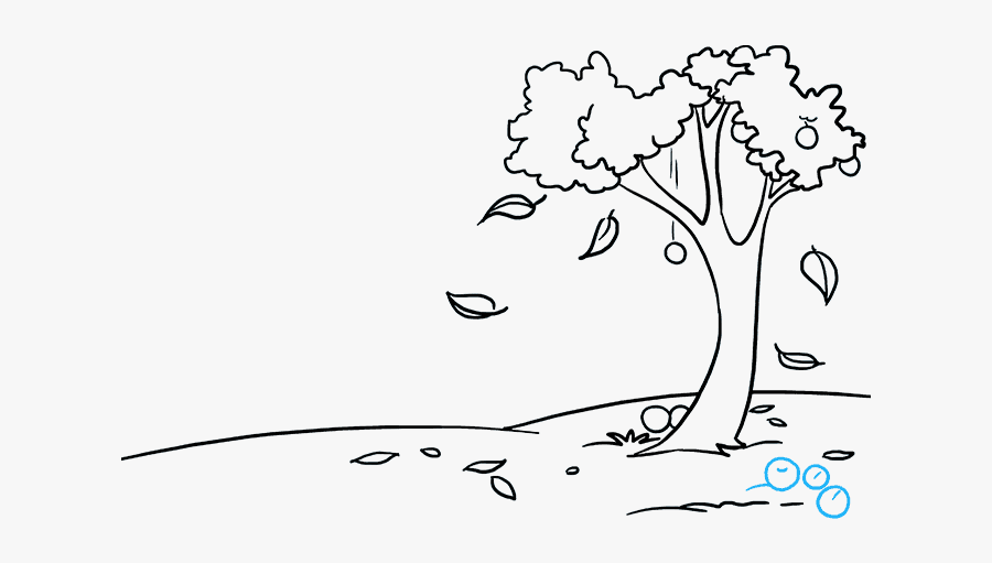 Fall Scene Clip Art Black And White , Free Transparent Clipart - ClipartKey