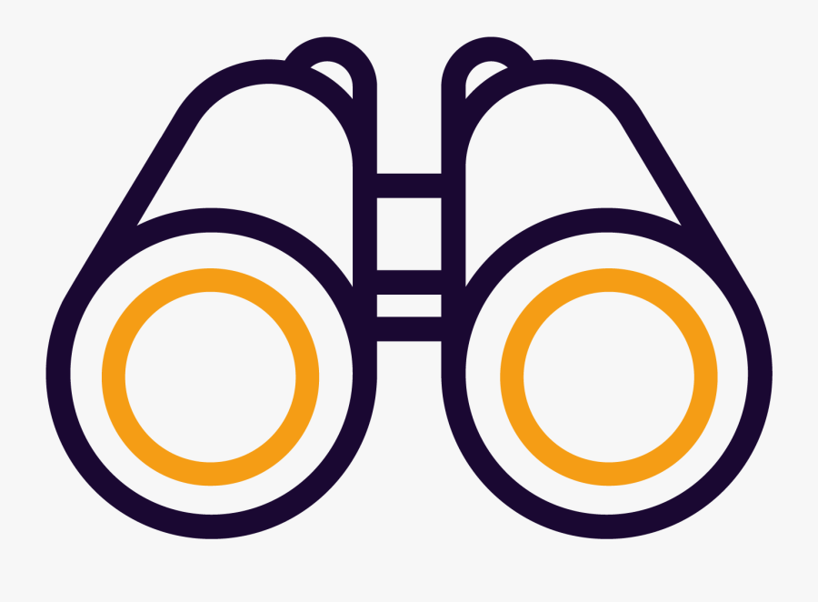 Binocular Icon, Transparent Clipart