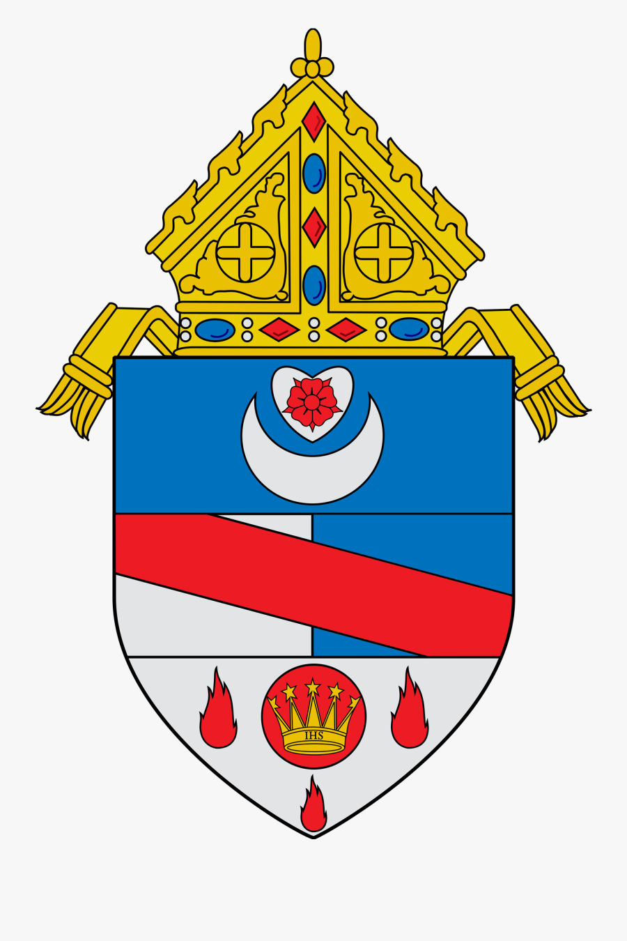 Transparent Catholic Confession Clipart - Diocese Of Madison Coat Of Arms, Transparent Clipart