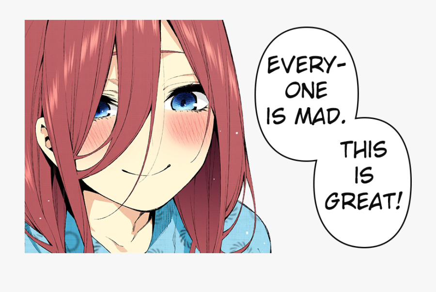 View Samegoogleiqdbsaucenao Smug Miku Colored , - Angry The Quintessential Quintuplets Miku, Transparent Clipart