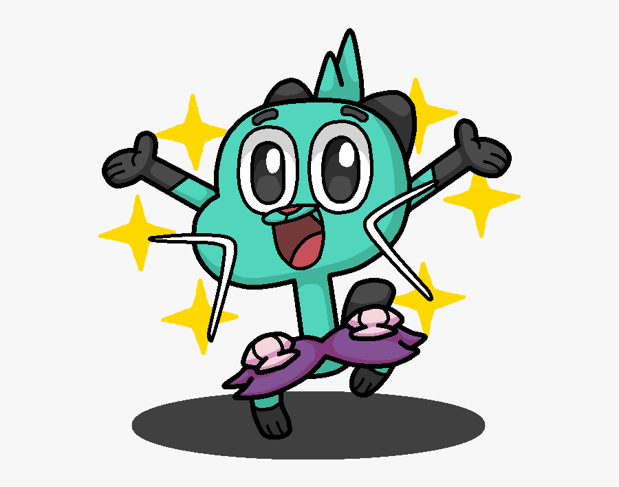 Shiny Dewott Gumball Watterson By Shawarmachine - Shiny Pokemon As Cartoon Characters, Transparent Clipart