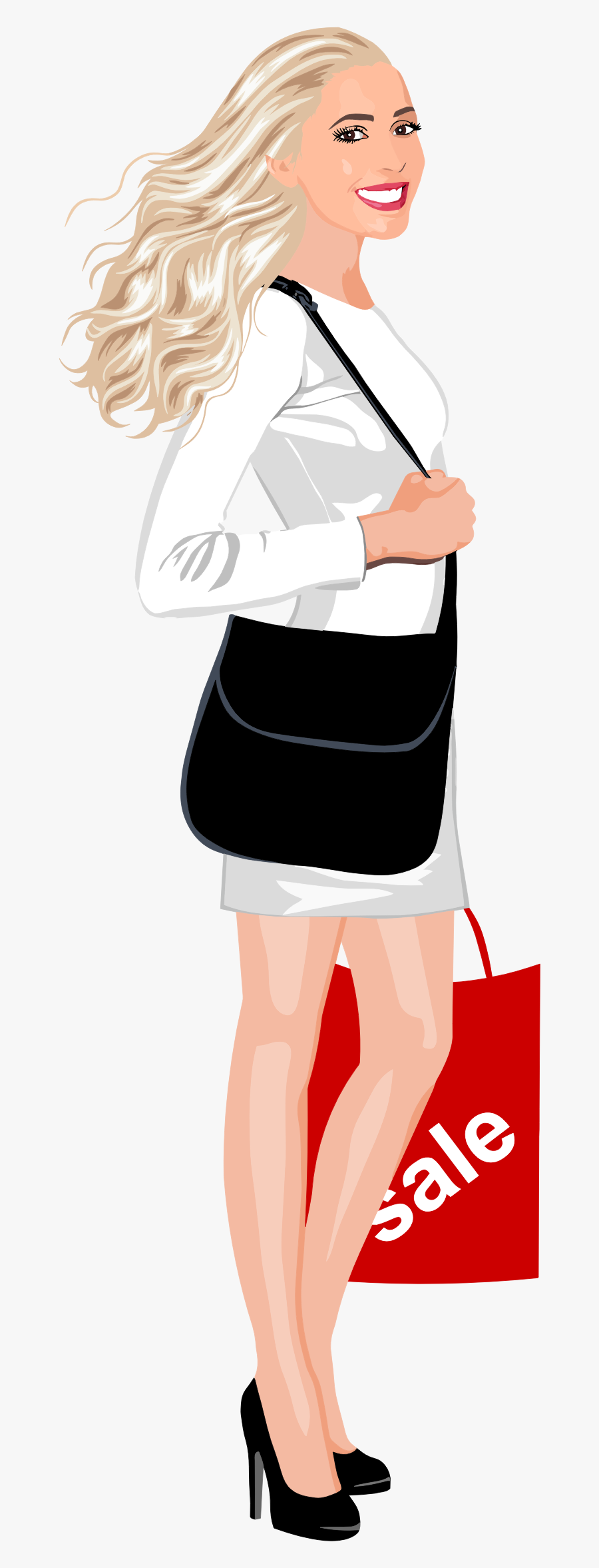 Realistic Shopping Woman Clip Arts - Shopping, Transparent Clipart