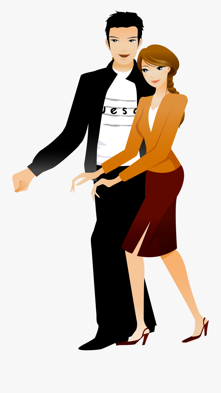 Transparent Fashion Clipart Vector - Vector Fashion Men And Women, Transparent Clipart