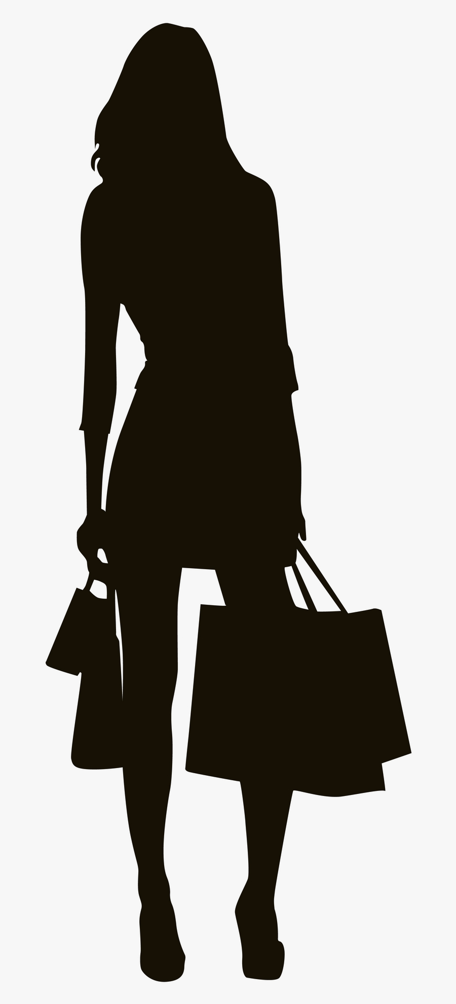 Shopping Around The Residence - Girl Shopping Silhouette Png, Transparent Clipart