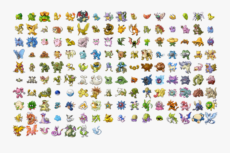 List Of All And - All Pokemon Indigo League, Transparent Clipart