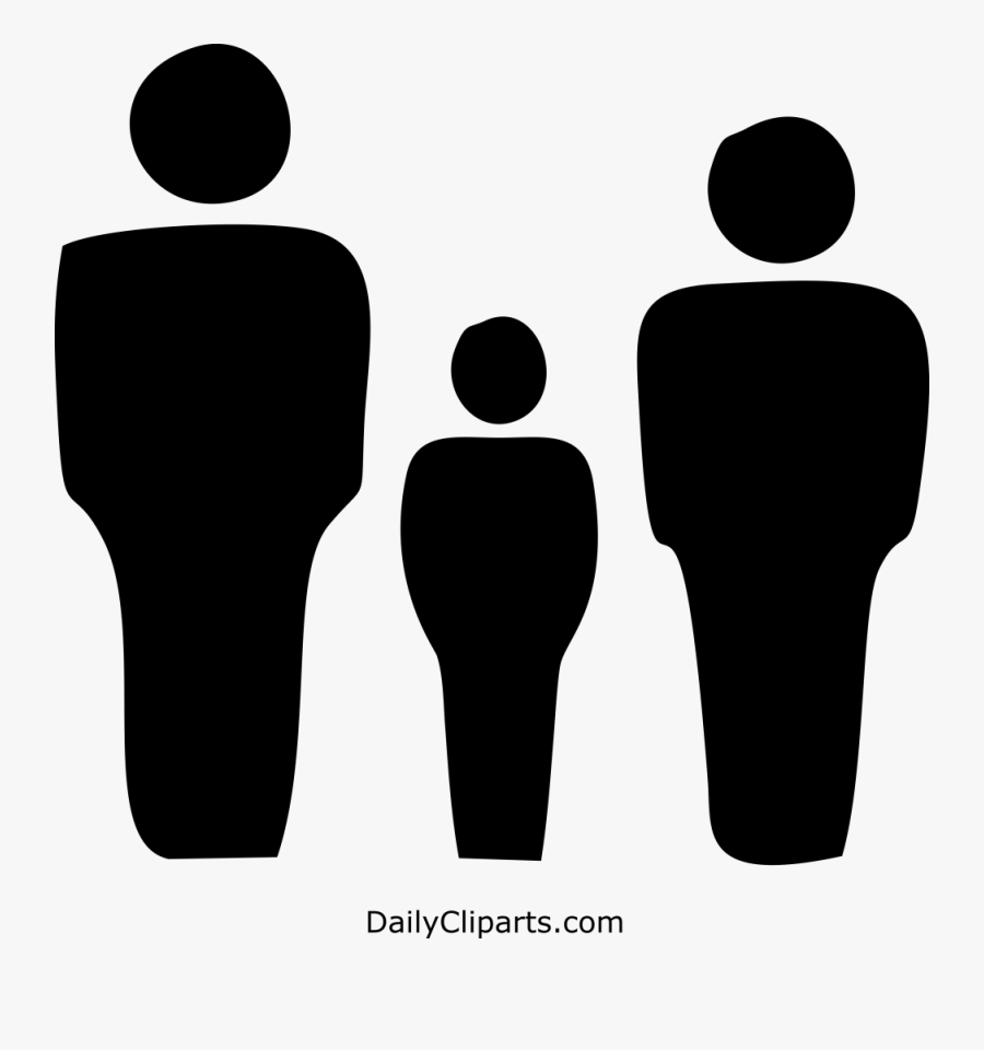 Father Kid Mother Black Icon - Toilet Icon Png, Transparent Clipart