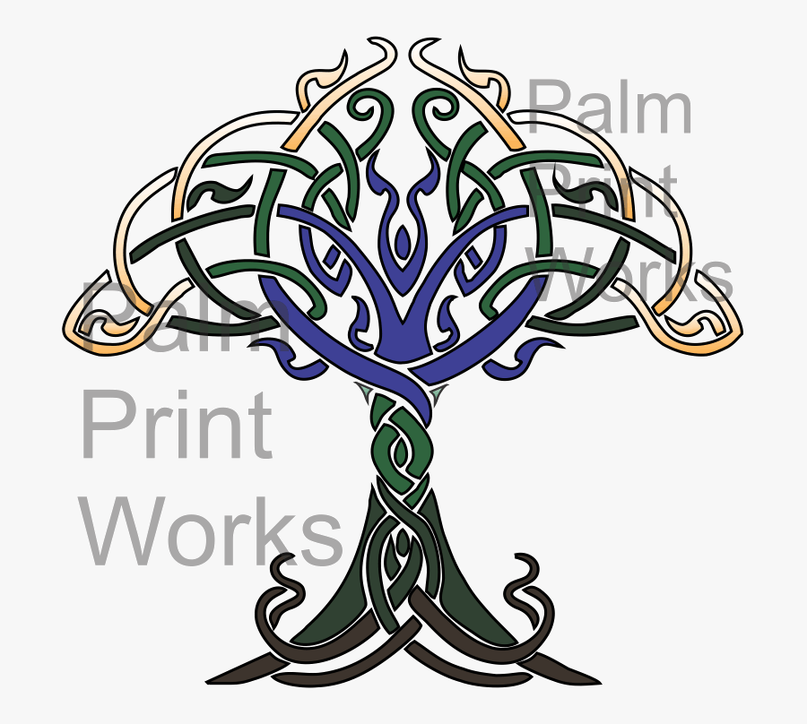 Tree Celtic Shield Knot, Transparent Clipart