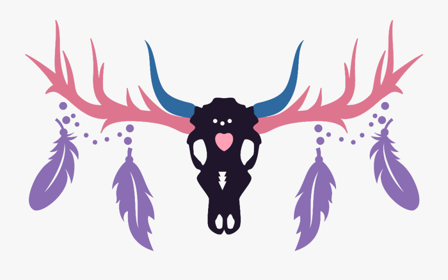 #boho #skull #skulls #antlers #deer #deerskull #designs - Clip Art, Transparent Clipart