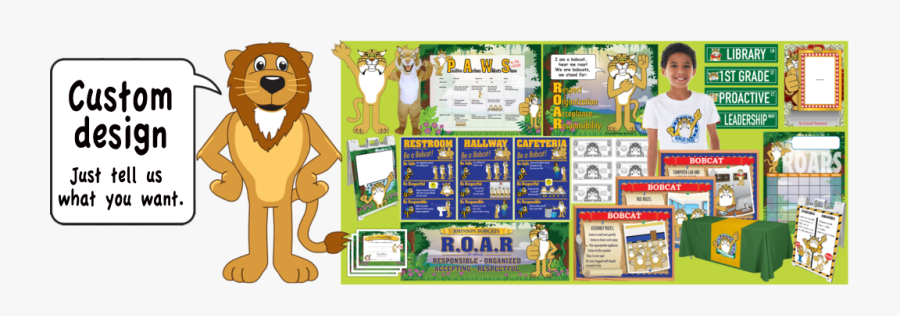 Pbis Posters Lion 2 Mascot Clip Art - Lion, Transparent Clipart