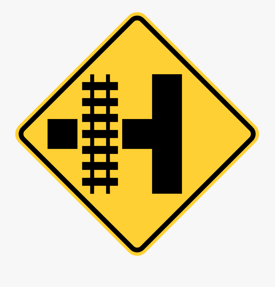 Side Road Railroad Crossing, Transparent Clipart