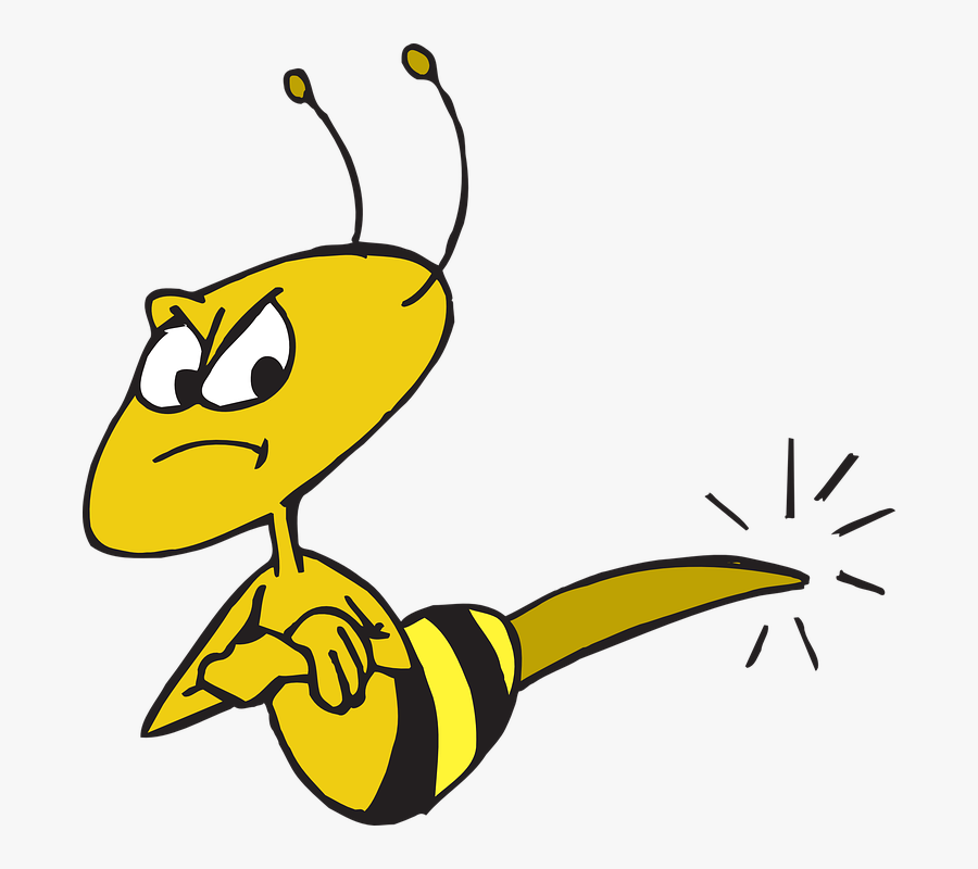 Hush Those Negative Thoughts - Bee Sting Animated Gif, Transparent Clipart