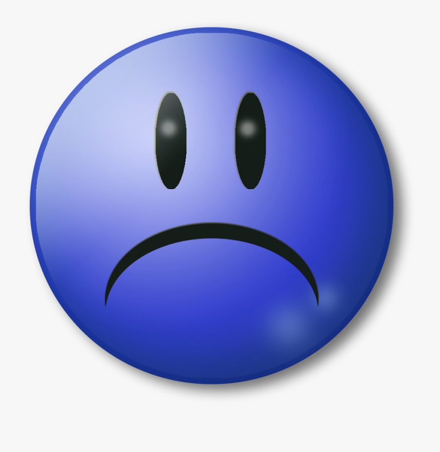 Blue Sad Smileys - Carita Triste Color Azul, Transparent Clipart