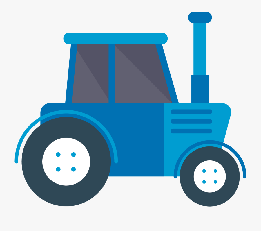 Dibujo Tractor Azul Png, Transparent Clipart