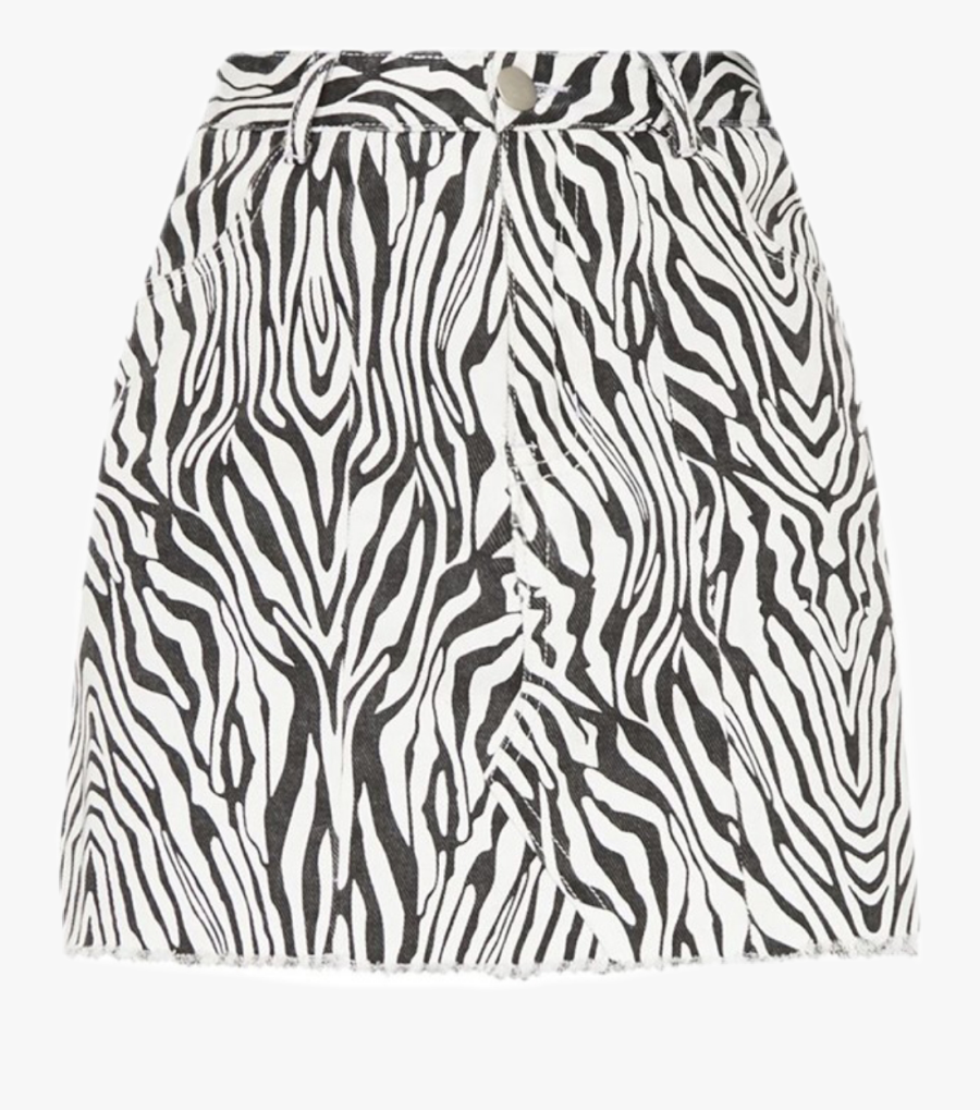 #zebra #skirt #zebraprint #blackandwhite #png - Miniskirt, Transparent Clipart